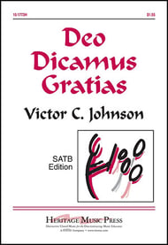 Deo Dicamus Gratias SATB choral sheet music cover Thumbnail